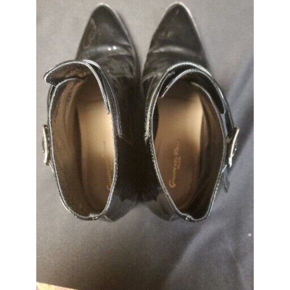 Gianvito Rossi Patent Leather Black Buckle Bootie Boot Size 39 Or 8.5 - Picture 6 of 6